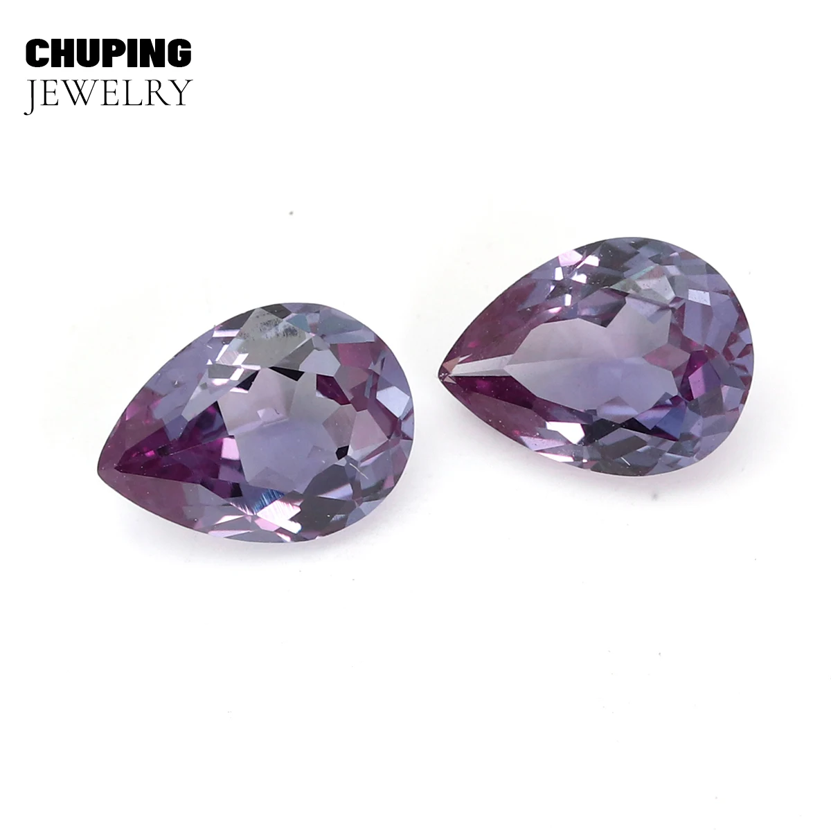 

Лабораторный александрит, грушевидная форма, красное дно, корунд Чохральского языка с возможностью выбора, сертификат AGL, культивировать александрит