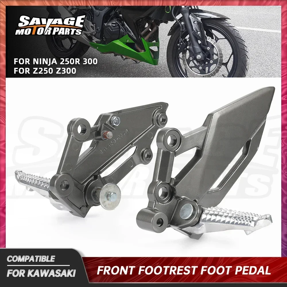 

Front Footrest Foot Pedal For KAWASAKI NINJA 250 300 Z250 Z300 2008 2013-2018 Foot Peg Set Mount Bracket Motorcycle Accessories