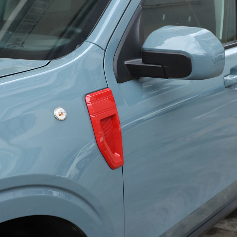 

ABS углеродное волокно/матовый черный автомобильный передний крыло, боковая накладка на вентиляционное отверстие для Ford Maverick 2022-2024, наклейка на боковое вентиляционное отверстие из Акулы