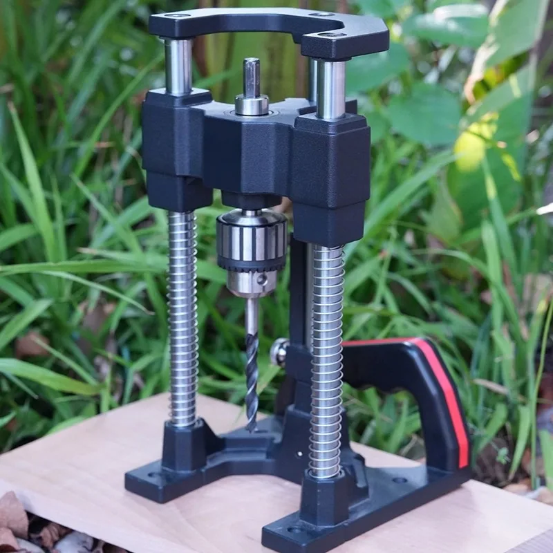 Aluminum Alloy Drill Stand For Wood And Metal (Capacity 1-10mm) - Multi-Angle Drilling Guide With Scale