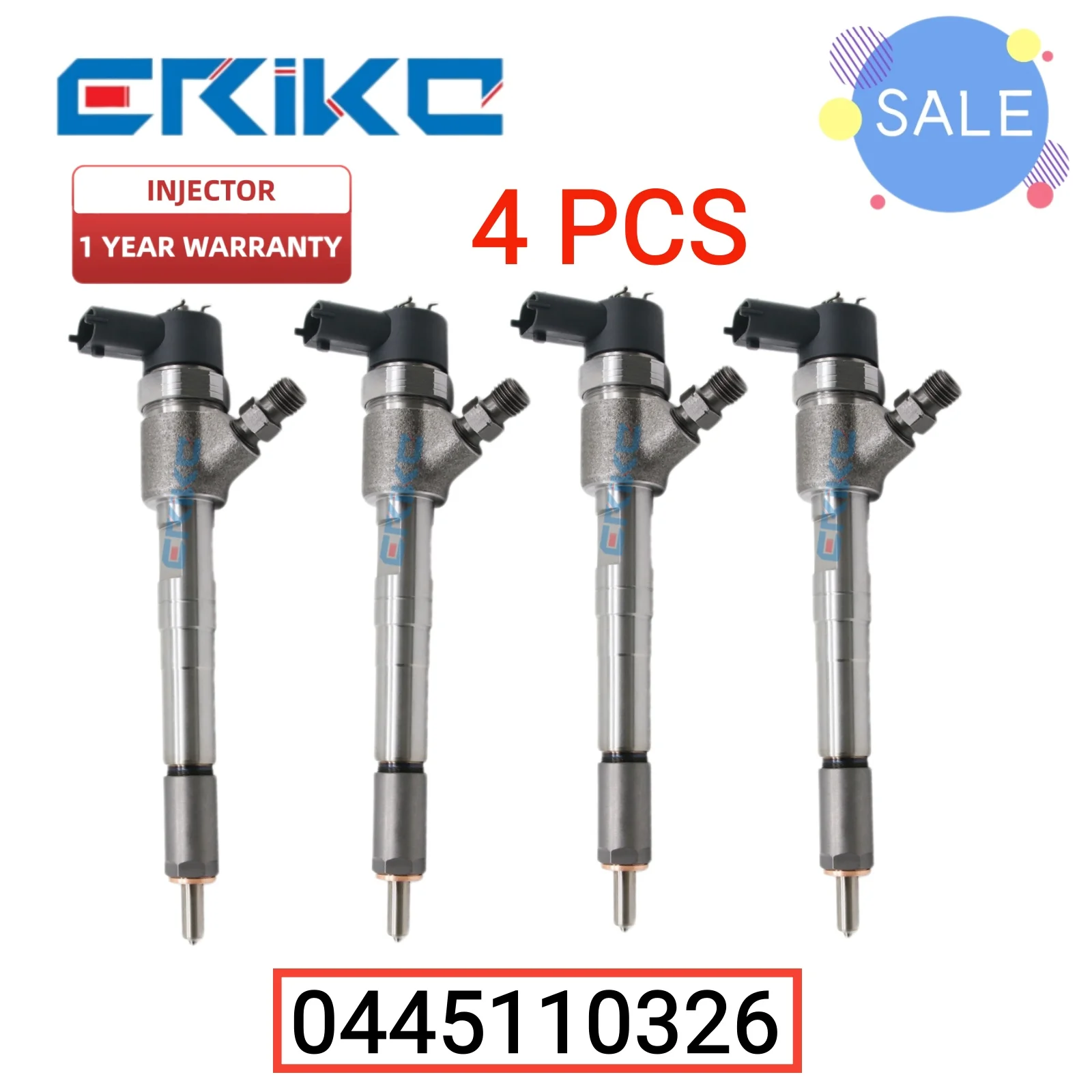 4PCS 0445110326 Common Rail Injector 0 445 110 326 Auto Fuel Injector 0445 110 326 Nozzle Injector for Bosch