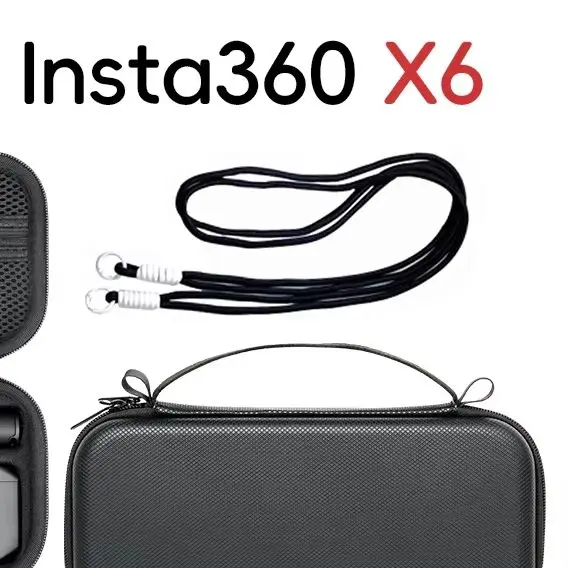 For Insta360 X6 Dustproof Storage Bag Hard EVA Shockproof Waterproof Portable Carrying Case Protective Pouch