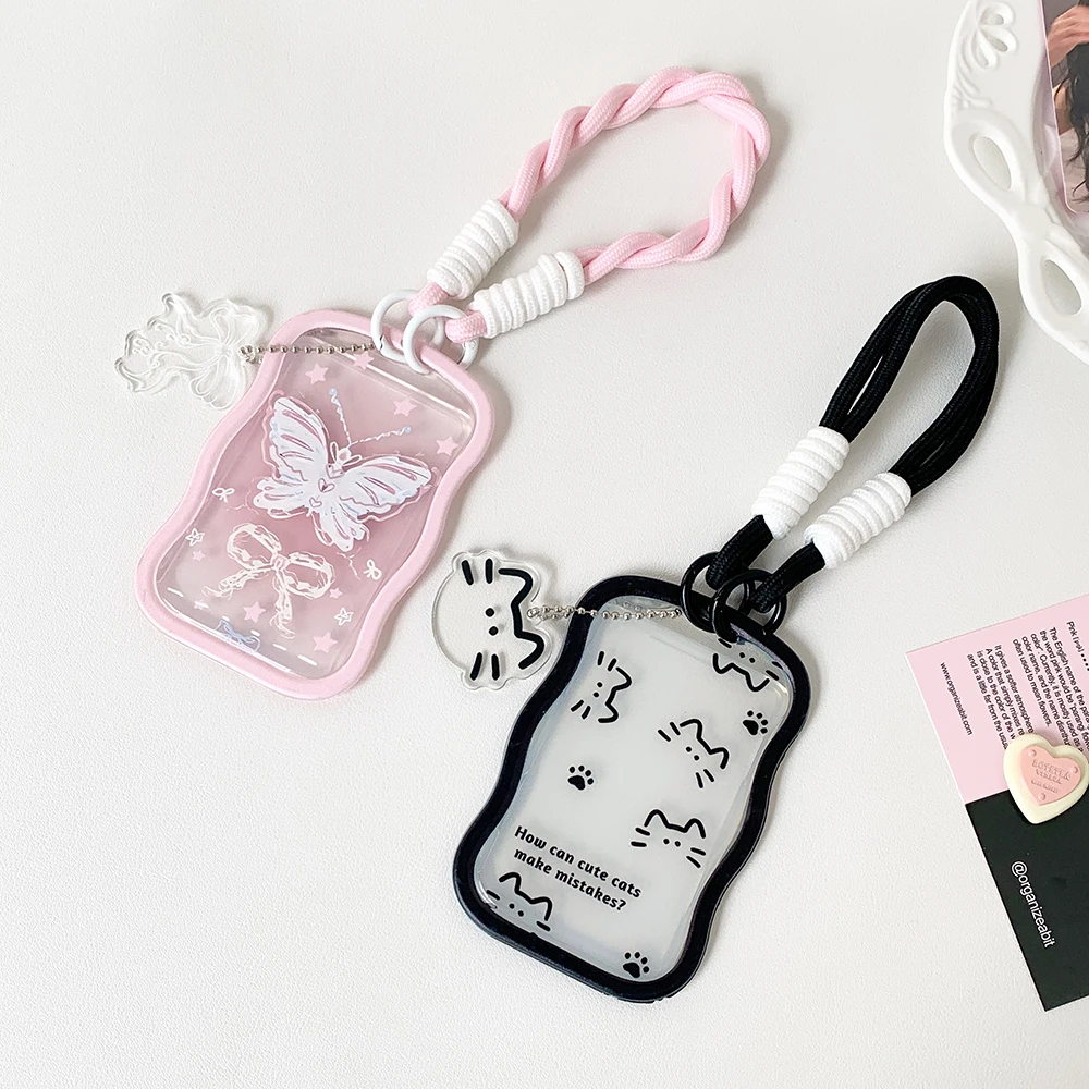 Cartoon card cover transparent three inch card cover star pendant