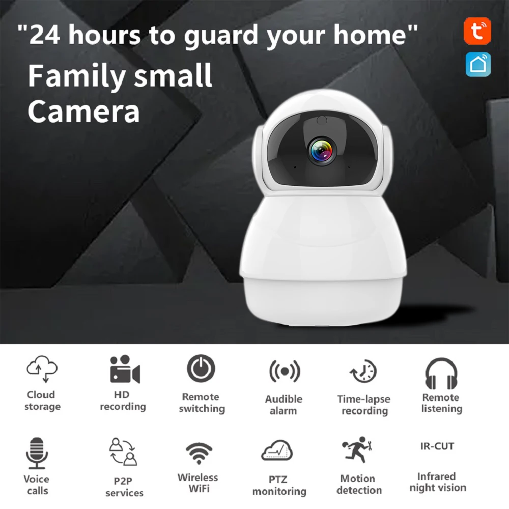TUGARD 2K 3MP IP Camera Tuya Smart Home Indoor WiFi Wireless Surveillance Camera Automatic Tracking CCTV Security Baby Monitor