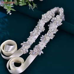 TOPQUEEN S434 Cưới Đai Người Phụ Nữ Cô Dâu Pha Lê Trong Suốt Opal Cristal Dây Cho Buổi Tối Đầm Dự Tiệc Nữ Cô Dâu Dây Đàn Organ Dây