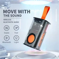 Bluetooth Speaker K08 LED Flashing Soundbar Portable Outdoor Indoor Subwoofer Loudspeaker Support TF Card FM Radio Waterproof