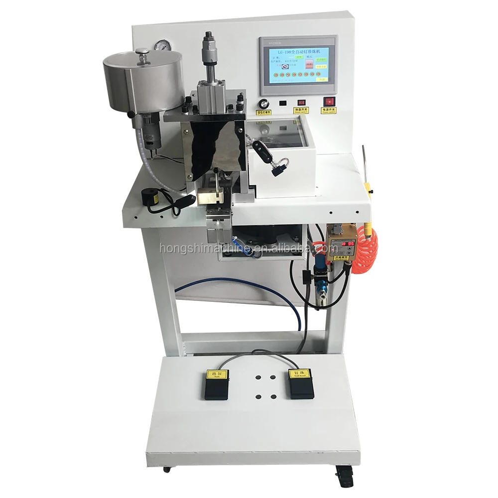 Automatic Rivet Nail Pearl Attaching Punching Machine Beads Fixing Machine for Clothes
