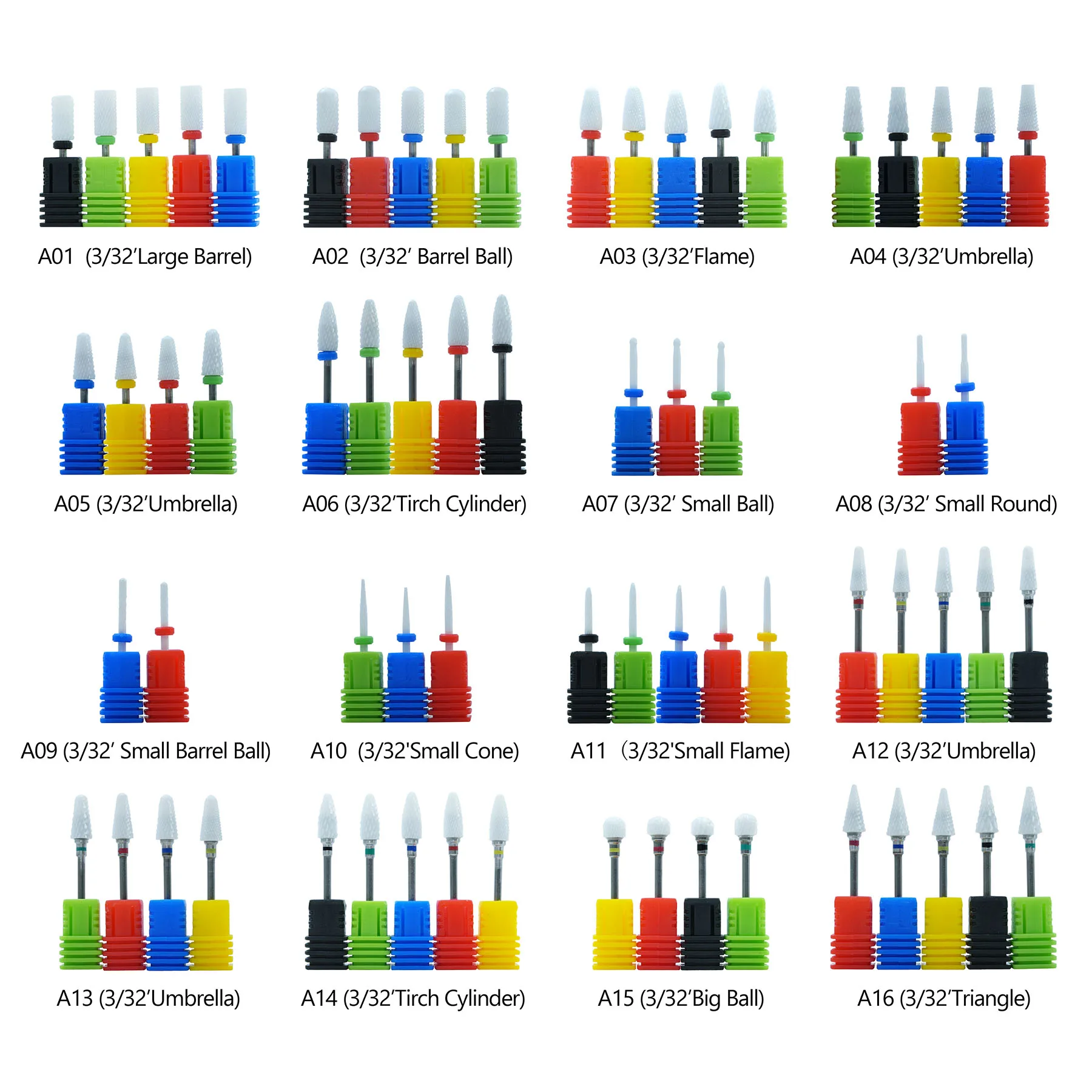 

1PC Dental Ceramic Drill Bits Machine Nail Cutter Nail File Manicure Carbide Nail Art Drill Bit & Dental Burs Tools