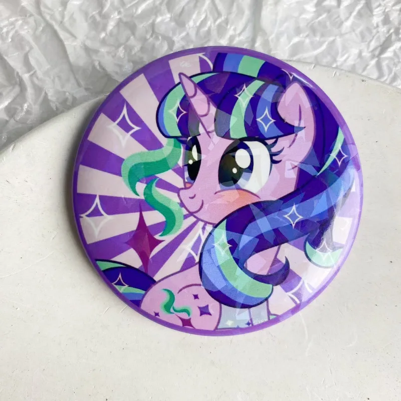 Anime Fluttershy Rainbow Dash Pinkie Pie Twilight Sparkle Exotic Applejack Brooch Badge Tinplate Accessoy Gifts - 4