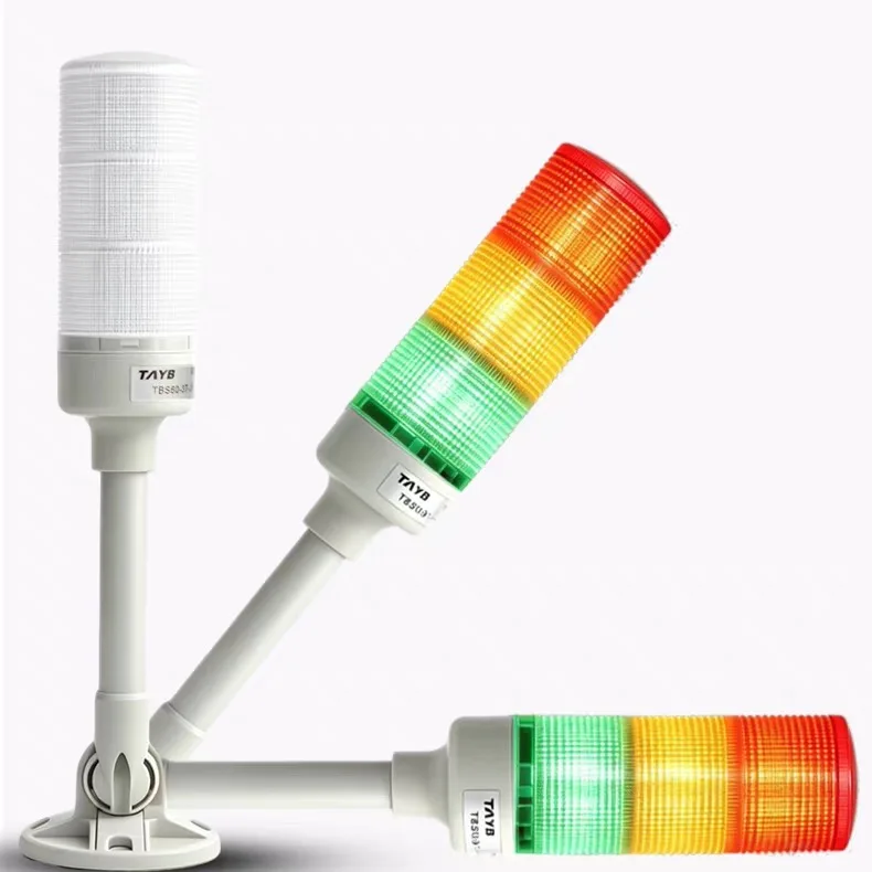 Zusen TBS60 three-color LED signal alarm multi-layer warning light always on, replaces Schneider XVGB tower light 12V 24V