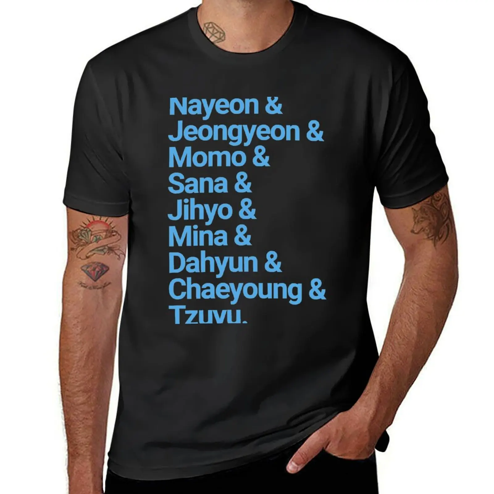 List of Twice Members T-Shirt plain sweat korean fashion animal prinfor boys heavyweight t shirts for men