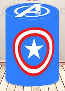 Avengers Superhero Circle Backdrop Boy Birthday Baby Shower Backdrop Captain America Iron Man Spiderman Hulk Cylinder Cover Prop