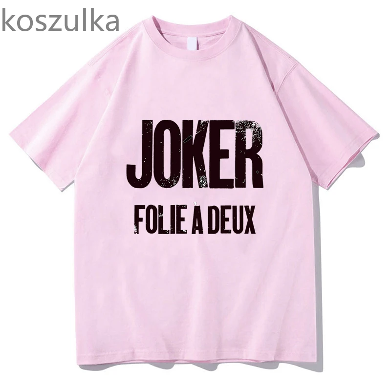 Joker Folie A Deux Movie Tshirt Women Y2K Harajuku Fans Letter Tshirt Clothing Vintage Aesthetic Men Women's Cotton Tee Shirts