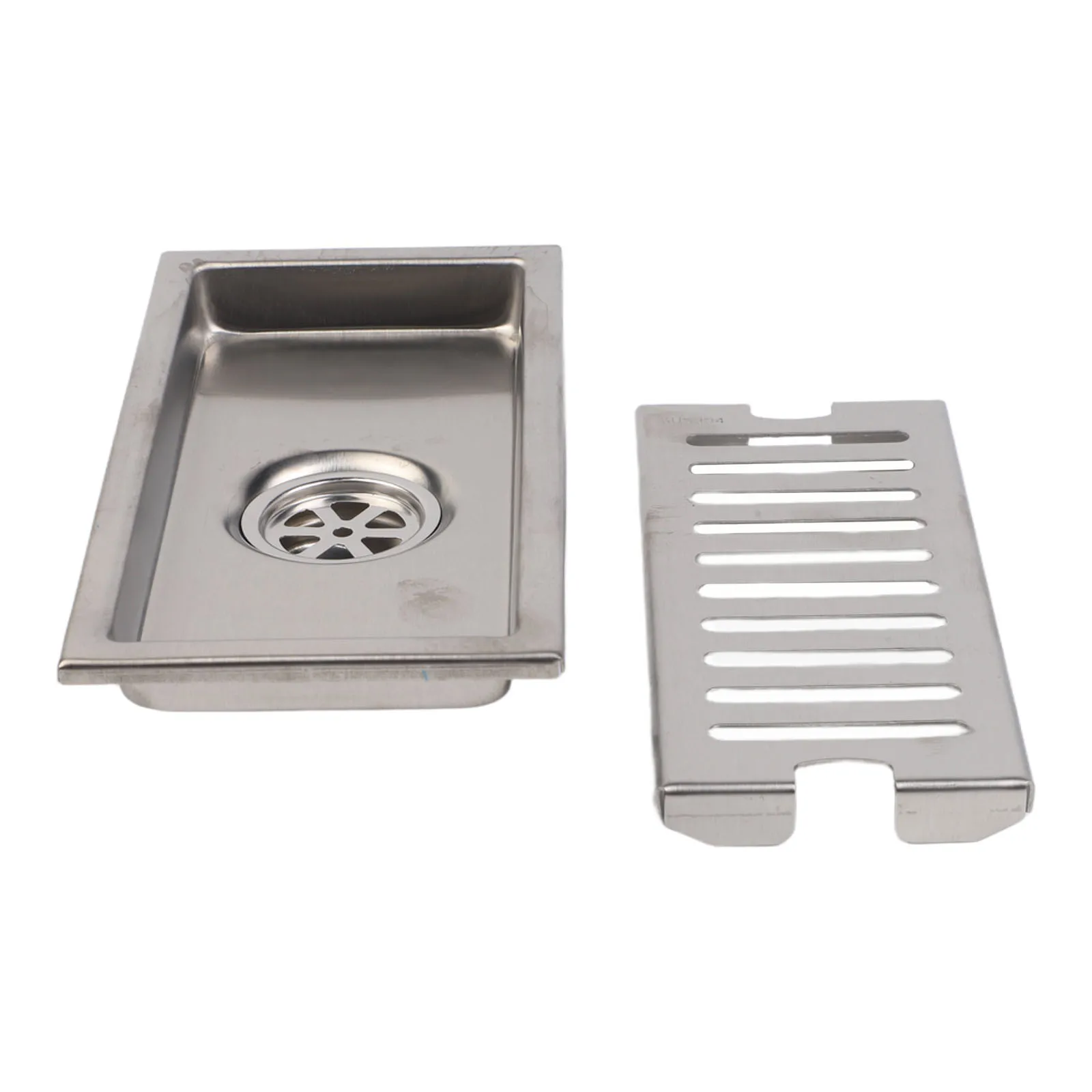 Stainless Steel 304 Floor Drain Rectangular with Dual Filtration and Blunt Polished Edges for Safe Bathroom Use