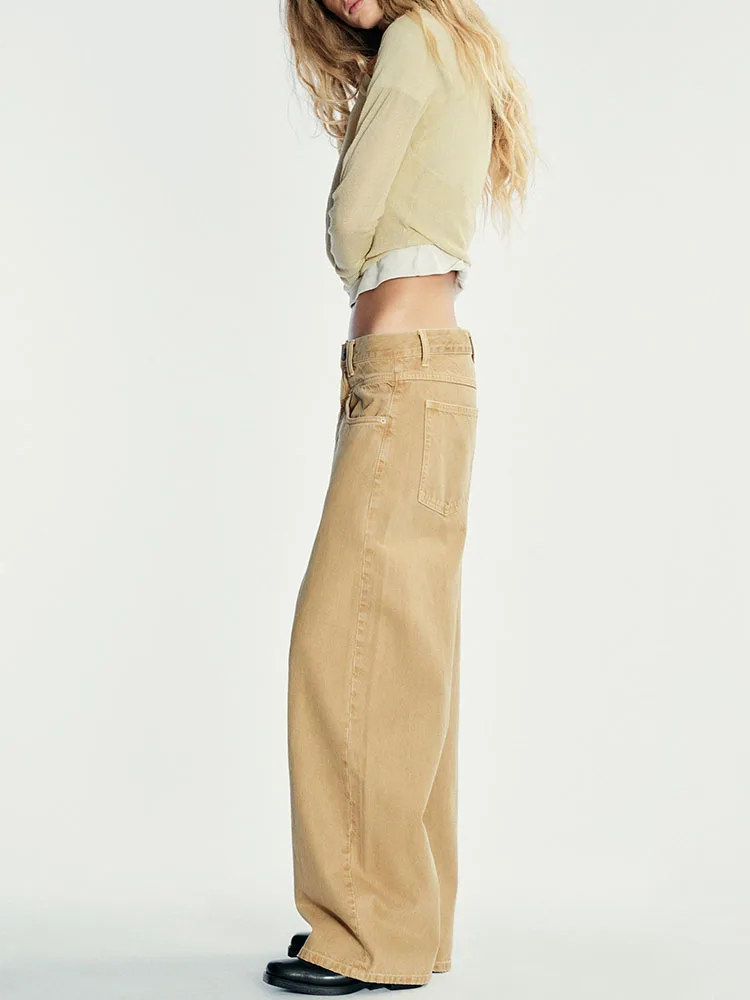 

Low Waist Loose Jeans Women's Faion Comfortable Sweet Casual ket Decorated New Arrival Autumn 2025 Ethnic Stage Costume