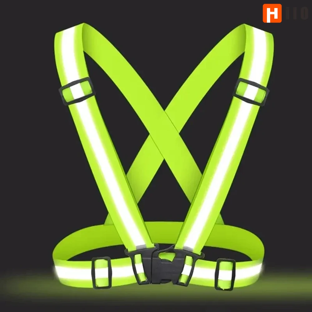 

Товары для улицы Hilo Светоотражающий эластичный жилет Ночной бег Велоспорт Светоотражающая ткань Регулируемый защитный жилет Оборудование для верховой езды