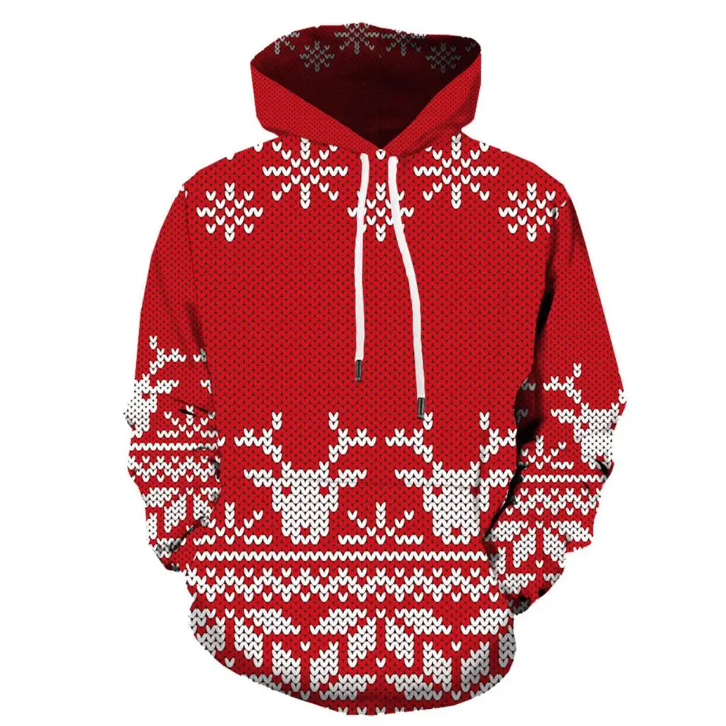 

2024 Merry Christmas - Men's 3D Hooded Sweatshirt Santa Claus Printed Sweater Hooded Sweatshirt Fun And Essential Sportswear