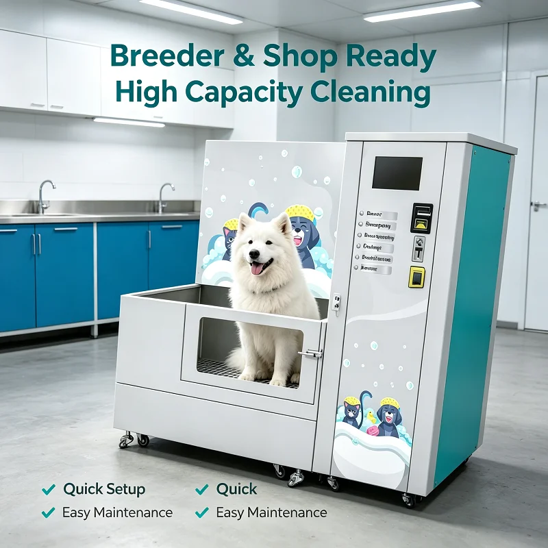 Integrated Dog Wash Station Dual Tank Shampoo Conditioner System with Dryer for Shop Use