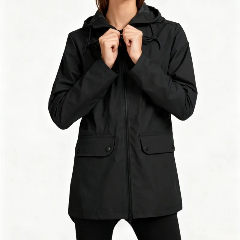 

Универсальная ветровка, легкая куртка с капюшоном и передней молнией, компактная тонкая верхняя одежда для путешествий и приключений на открытом воздухе