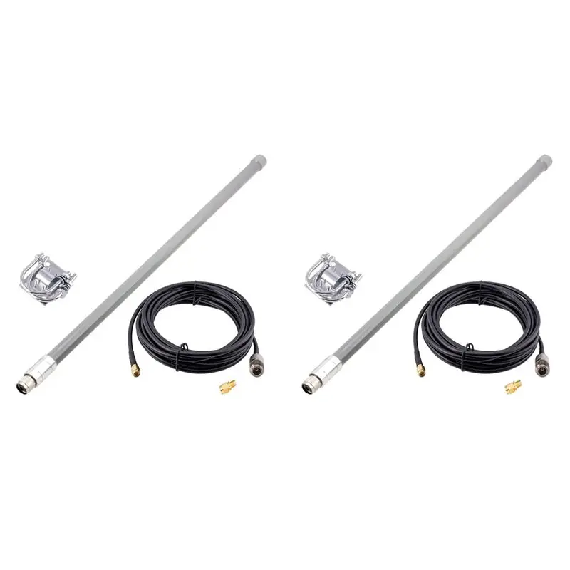 

ABZZ-2X 12dBi 868/915 МГц Оптимизированная настраиваемая всенаправленная антенна для Helium Miner из стекловолокна, N-образный разъем, 550 мм, комплект антенного модуля из стекловолокна