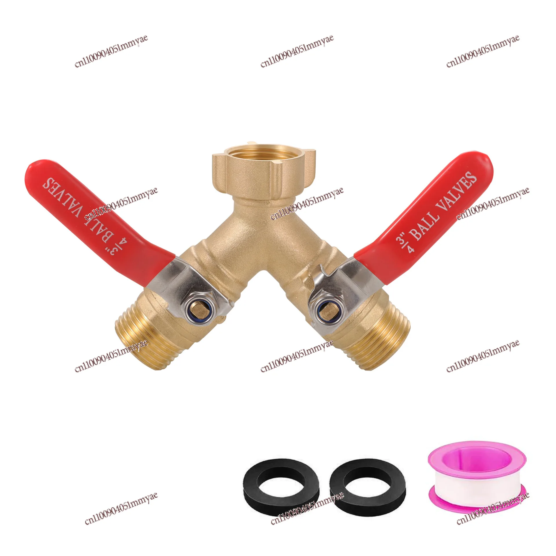 Brass Y Type Garden Hose Splitter Two Way Water Control Valve American Style