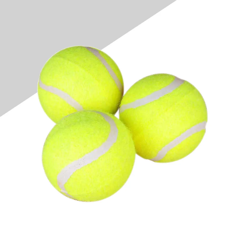 

3Pcs Training Tennis Balls Heavy Duty Natural Rubber No Felt Practice Tennis Ball Machine Use Consistent Pressure