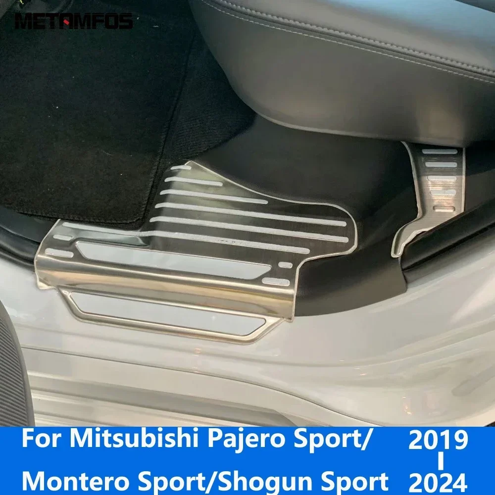 For Mitsubishi Pajero/Montero/Shogun Sport 2019-2023 2024 Interior Door Sill Scuff Plate Welcome Pedal Entry Guard Accessories