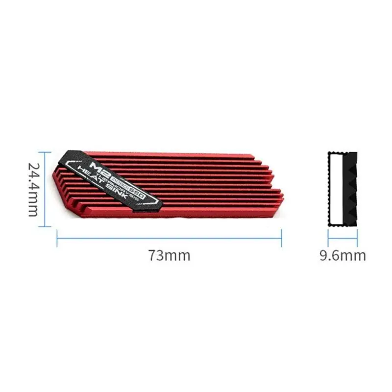Fotografia 7: Para m.2 ssd almofada de resfriamento dissipador de calor nvme pci-e para m.2 2280 ssd disco rígido dissipador de calor refrigerador térmico para desktop pc