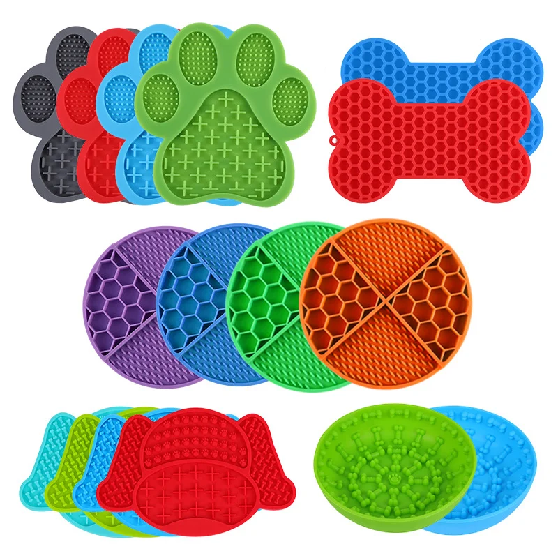 Amazon Silicone Pet Slow Food Bowl Slow Food Pad Lick Pad Slow Food Pad Dog Head Dog Paw Pad