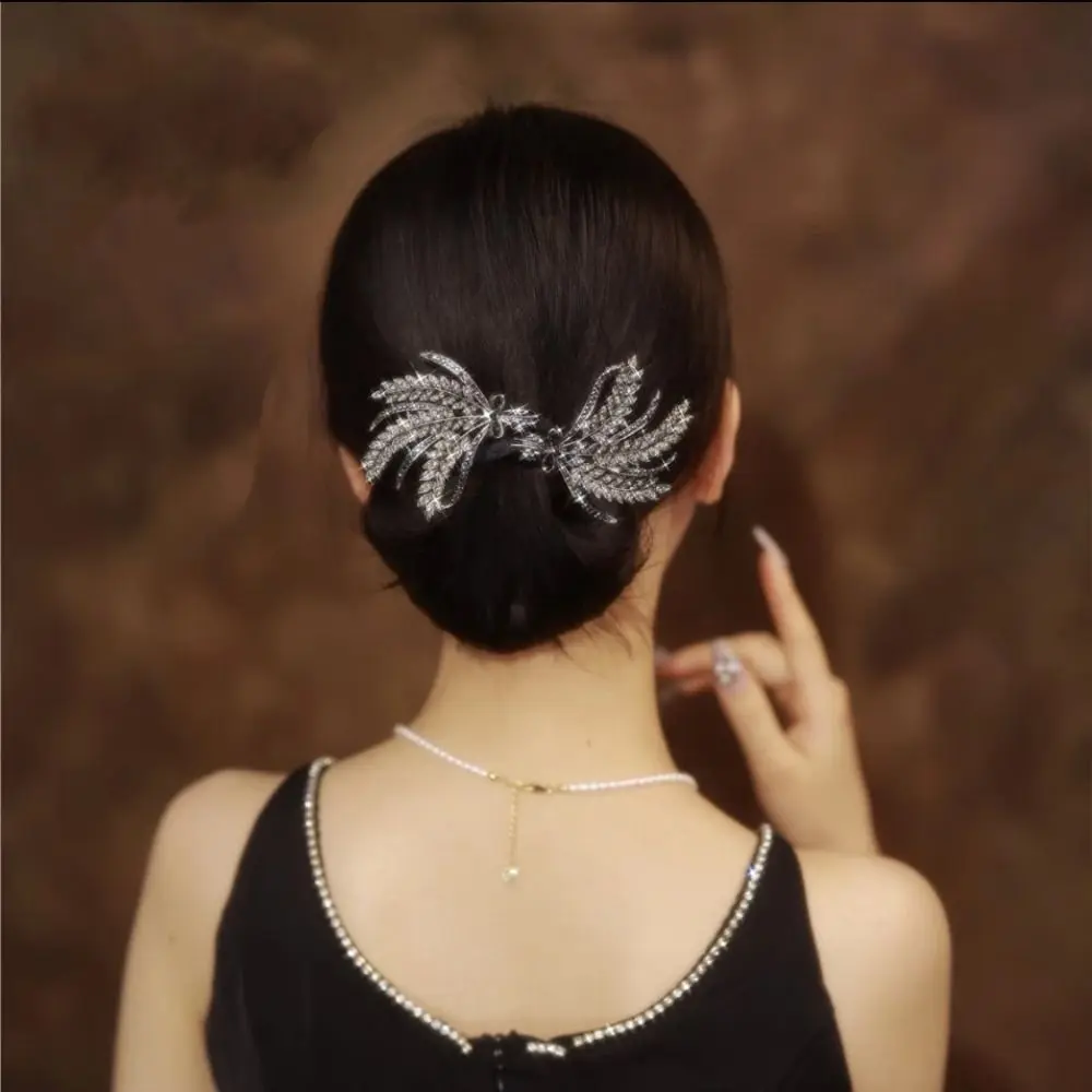 

Elegant Alloy Flower Hair Clip Flexible Non-slip Twist Hairstyle Bun Hair Styling Tool Hair Iron Hair Accessories