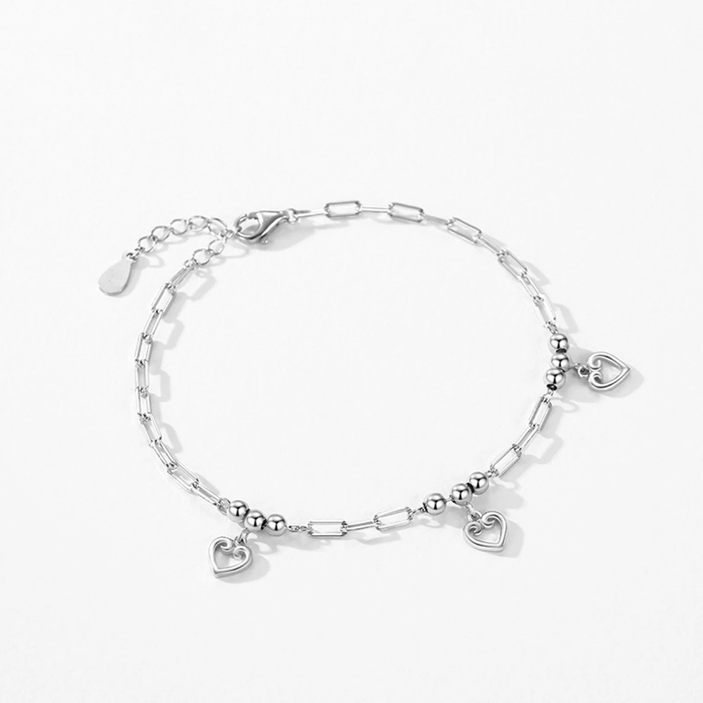 PuBang Fine Jewelry Real 925 Sterling Silver Heart High Carbon Diamond Bracelet for Women Anniversary Wedding Gift Free Shipping