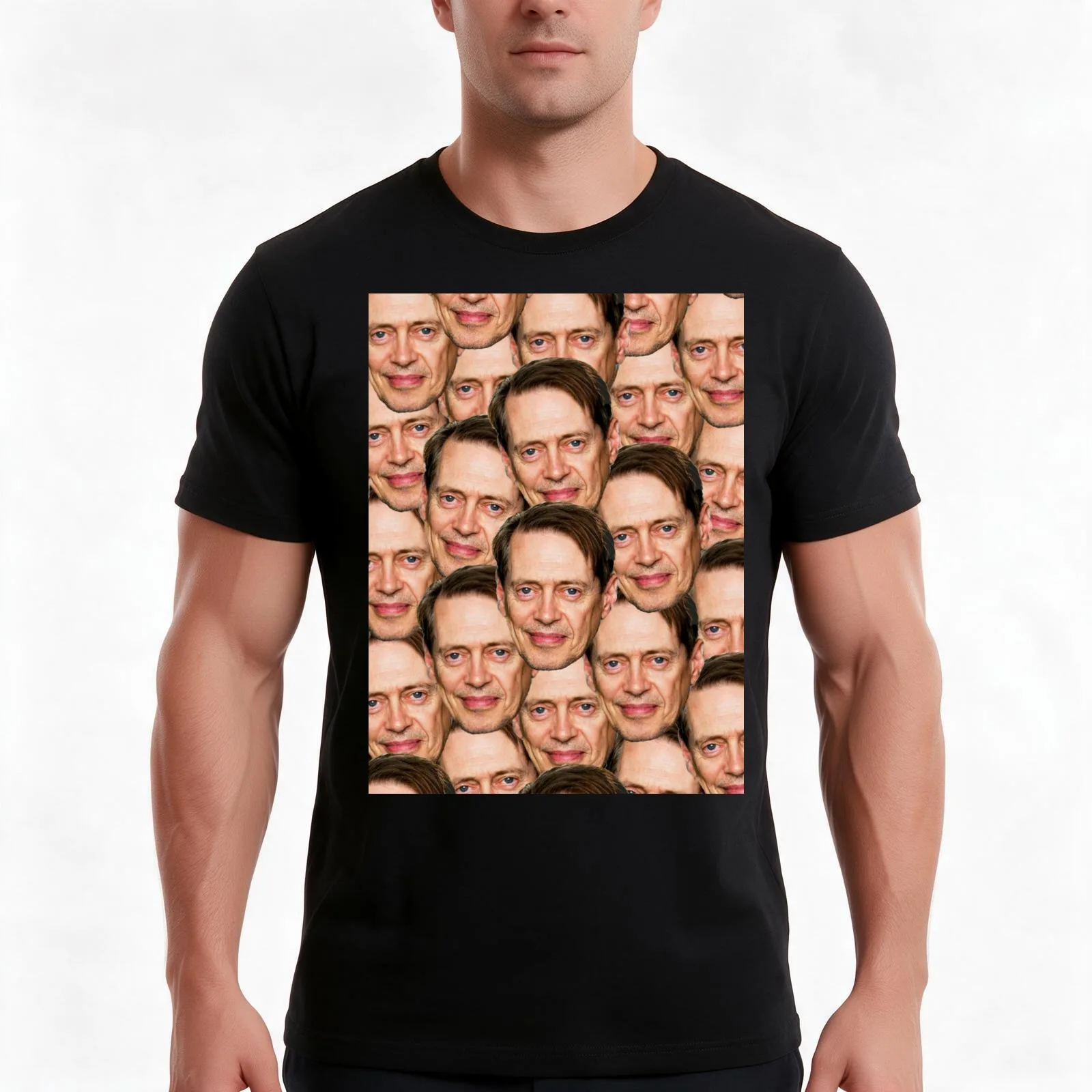 Steve Buscemi trending Head Design T-Shirt Summer Casual Cotton Tee Oversized Streetwear Tops Vintage Graphic Print
