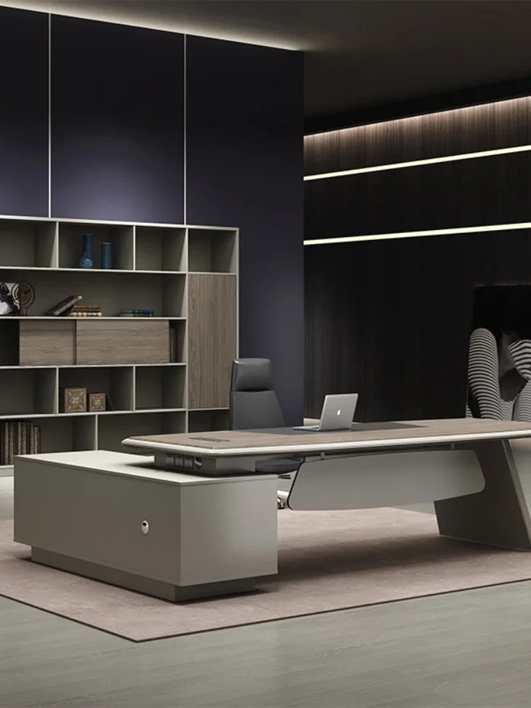 Acessível Luxo Office Desk, Simples Modern Mesa Executiva, Gerente, Mesa De Gestão E Combinação Cadeira