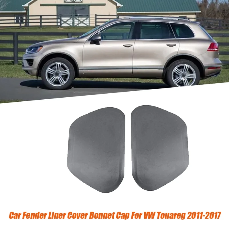 1Pair Car Fender Liner Extension Cover Cap Parts Component 7P6805413 7P6805414 Dla VW Touareg 2011-2017 Maska przednia lewa prawa — zdjęcie 4