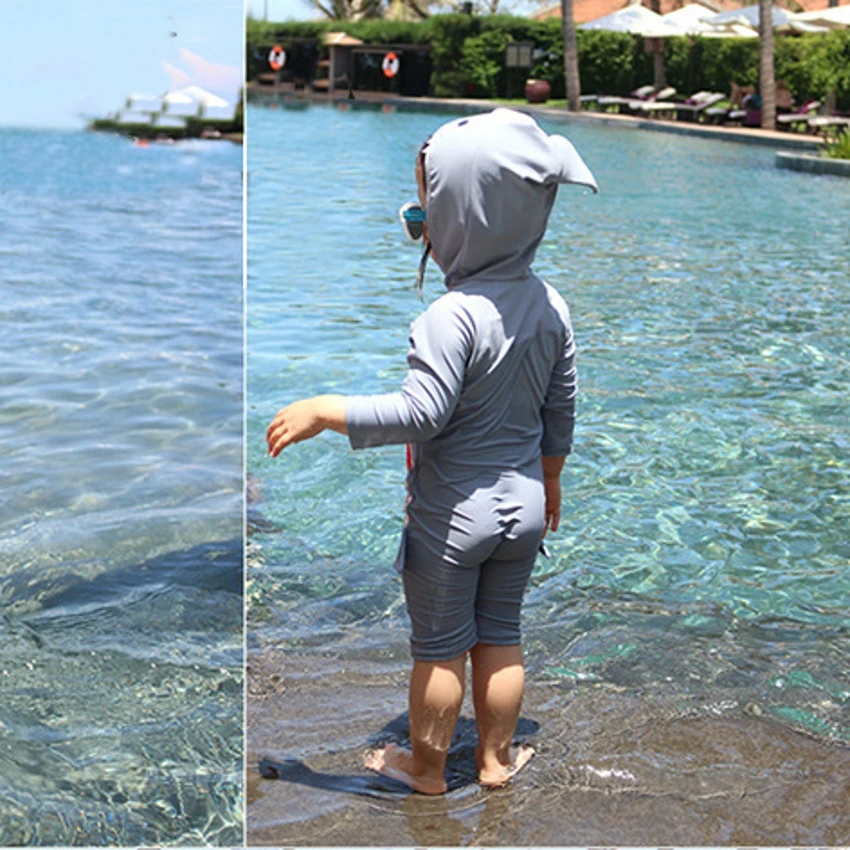 Bañador de una pieza para niño y bebé, ropa de surf, traje de baño infantil, protector solar para playa