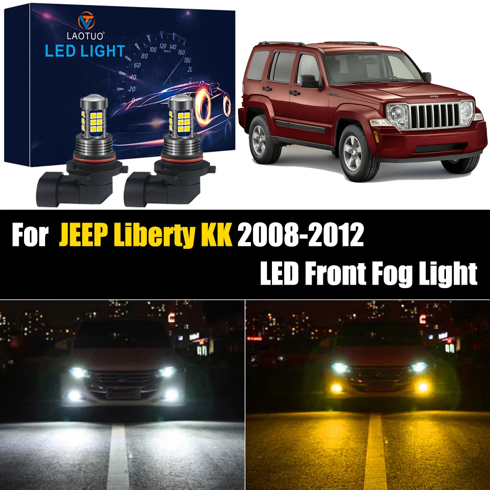 

2pcs For JEEP Liberty KK 2008 2009 2010 2011 2012 LED Lamp car Front Fog Light Accessories 12v