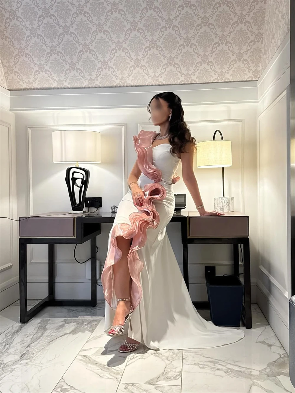 Customized Mermaid Simple White Jersey Homecoming Dress Temperament One Shoulder Evening Gowns Sexy Special Occasion Gowns