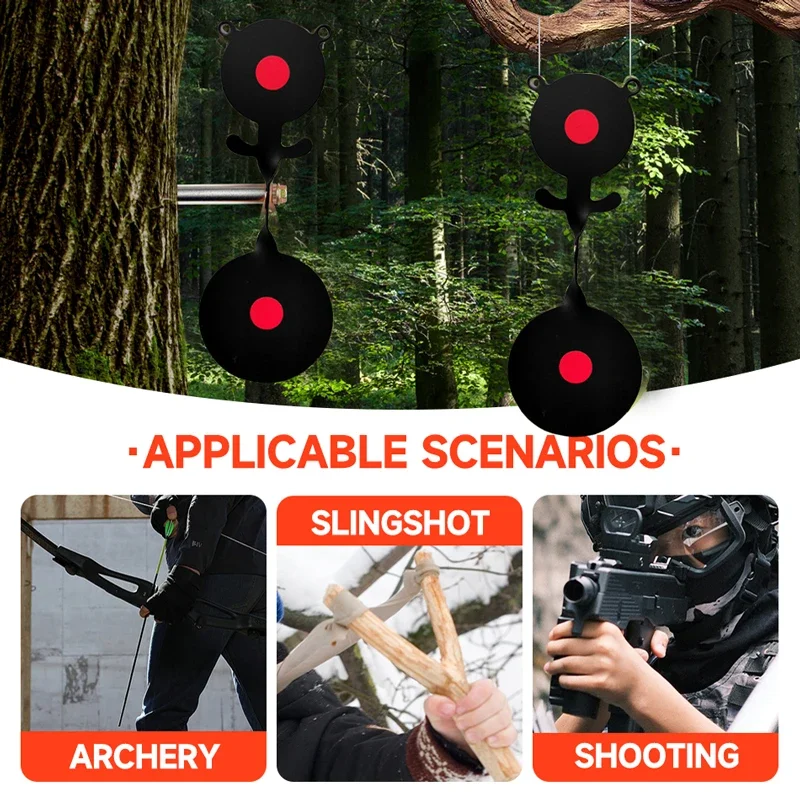 Target & Hanging Bow Accessories Tree Target Rotating  Hanging and Shooting Metal Bear Targets Screwed-Type Airgun Shooting kit