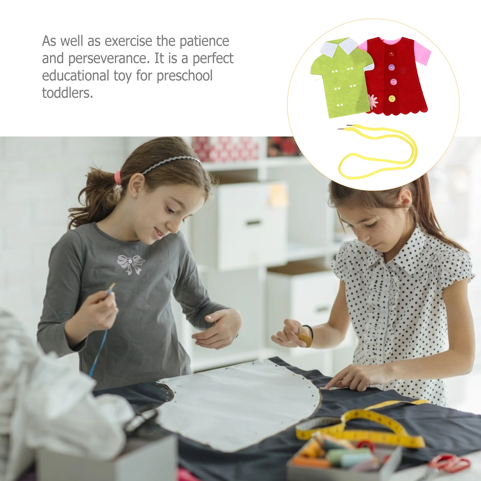 2Pcs Nähen Taste Lernen Spiel Sicher Pädagogisches Puzzle Frühen Kindheit Feinmotorik Entwicklung Hand Auge Koordination