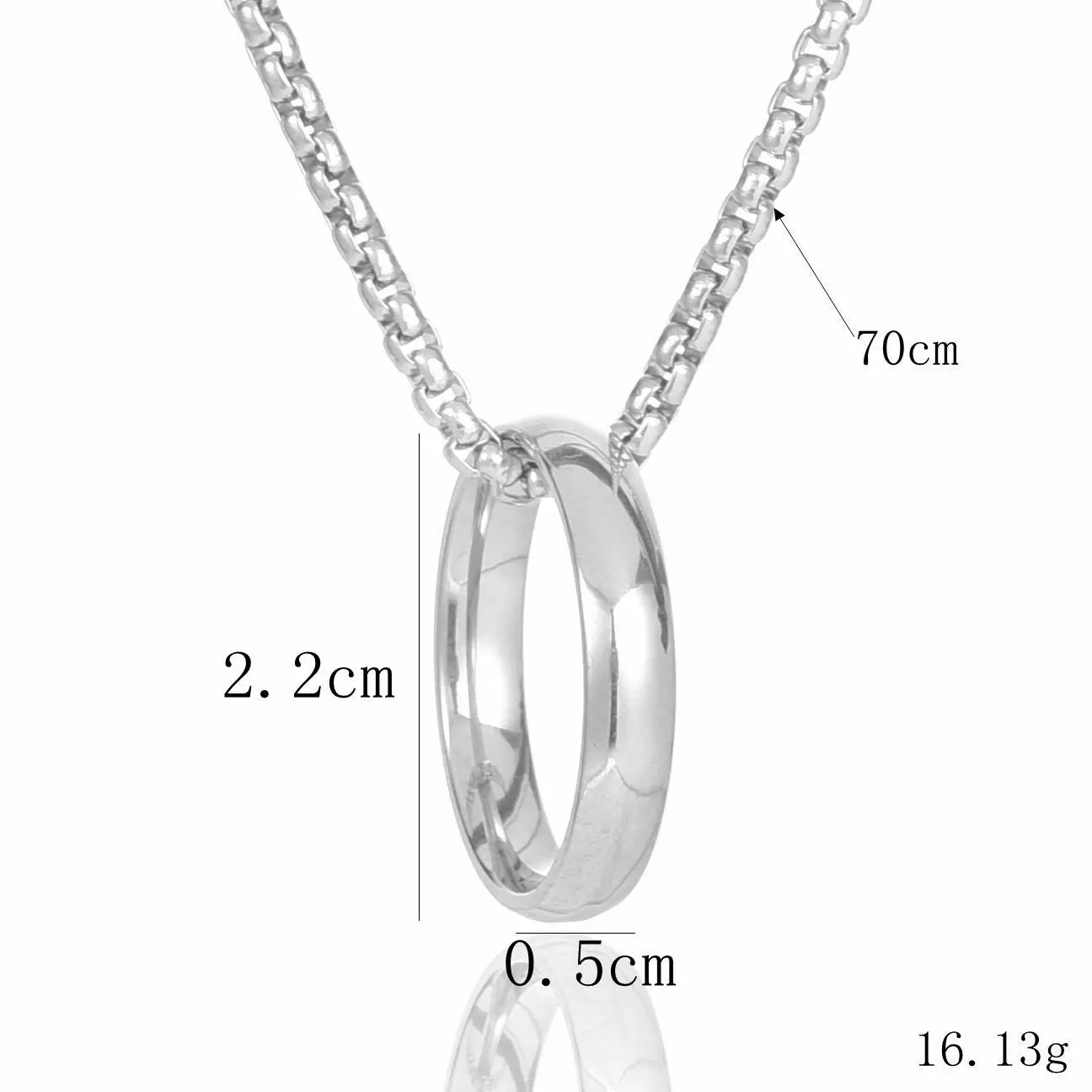 Personality Minimalist Pendant Necklace for Men Trendsetter Accessories Versatile Stainless Steel Ring Necklaces Fashion Jewelry