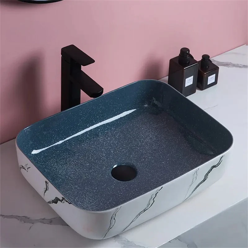 Basin Nordic Art Ceramic Bathroom Sinks Household Washbasin Balcony