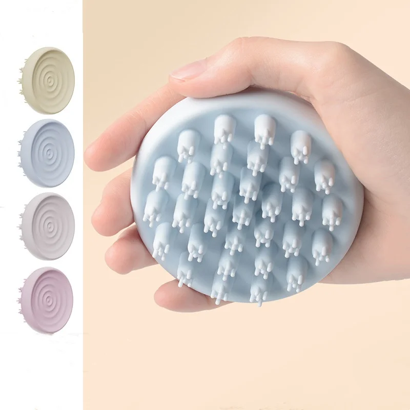 

Silicone Shampoo Brush Scalp Cleaning Massager Hair Body Exfoliating Sponge Scrubber Washing Bath Tool Deep Clean Massage Brush
