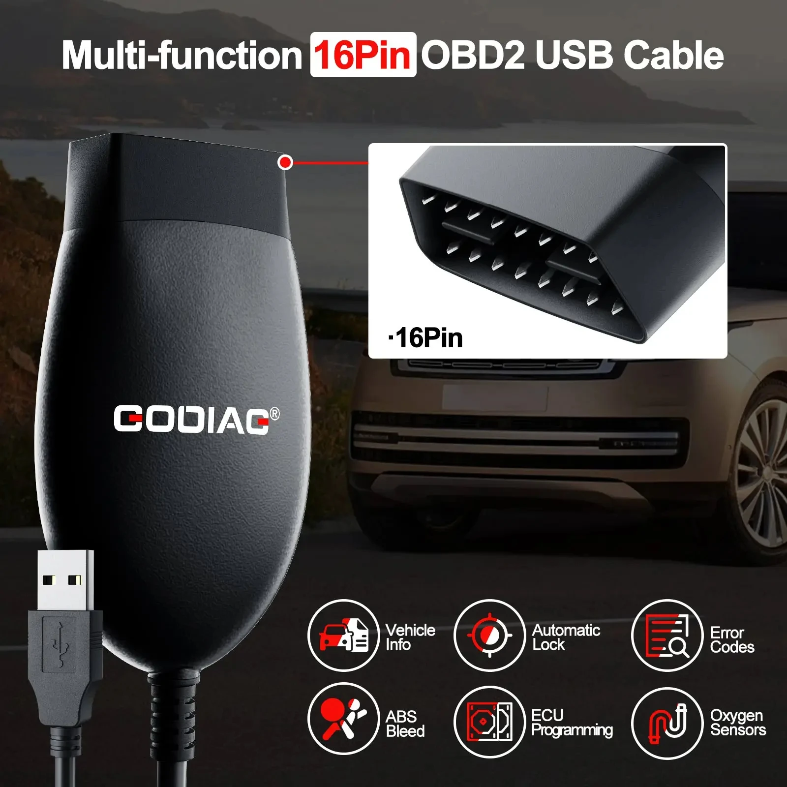 GODIAG GD101 J2534 Compatible with J2534 Passthru & ELM327 Diagnose J1979 Compatible Vehicles Switch Mode Automatically