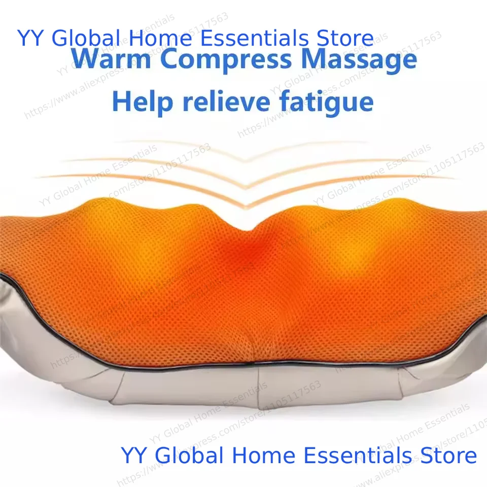 جهاز مساج شياتسو الكهربائي على شكل حرف U للظهر والرقبة والأكتاف، تدليك بالأشعة تحت الحمراء الساخنة، للمنزل، من شحن إسبانيا #5