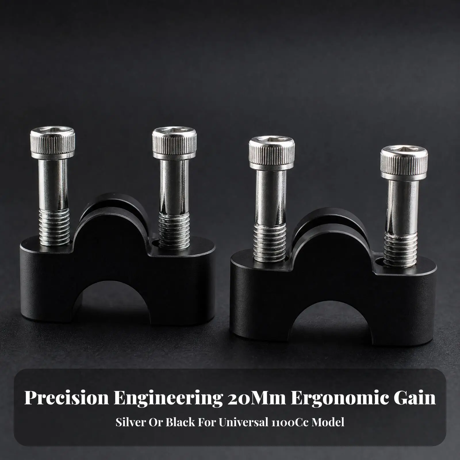 Universal Motorcycle Handlebar Riser 20mm Aluminum Clamp Set for MSX125 Grom Monkey 125 RS 1100EX