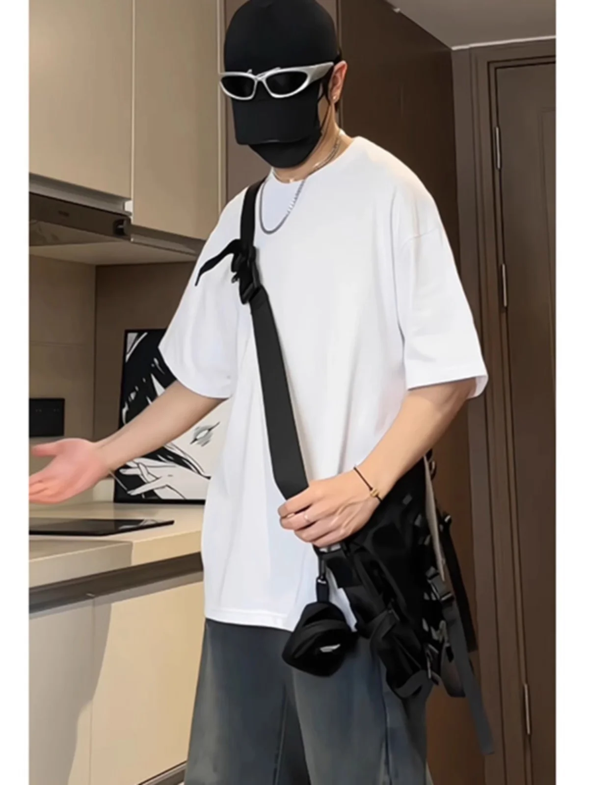 

Мужская футболка из чесаного хлопка 320 г/м², летняя, с коротким рукавом, CleanFit, молодежная, повседневная, модная