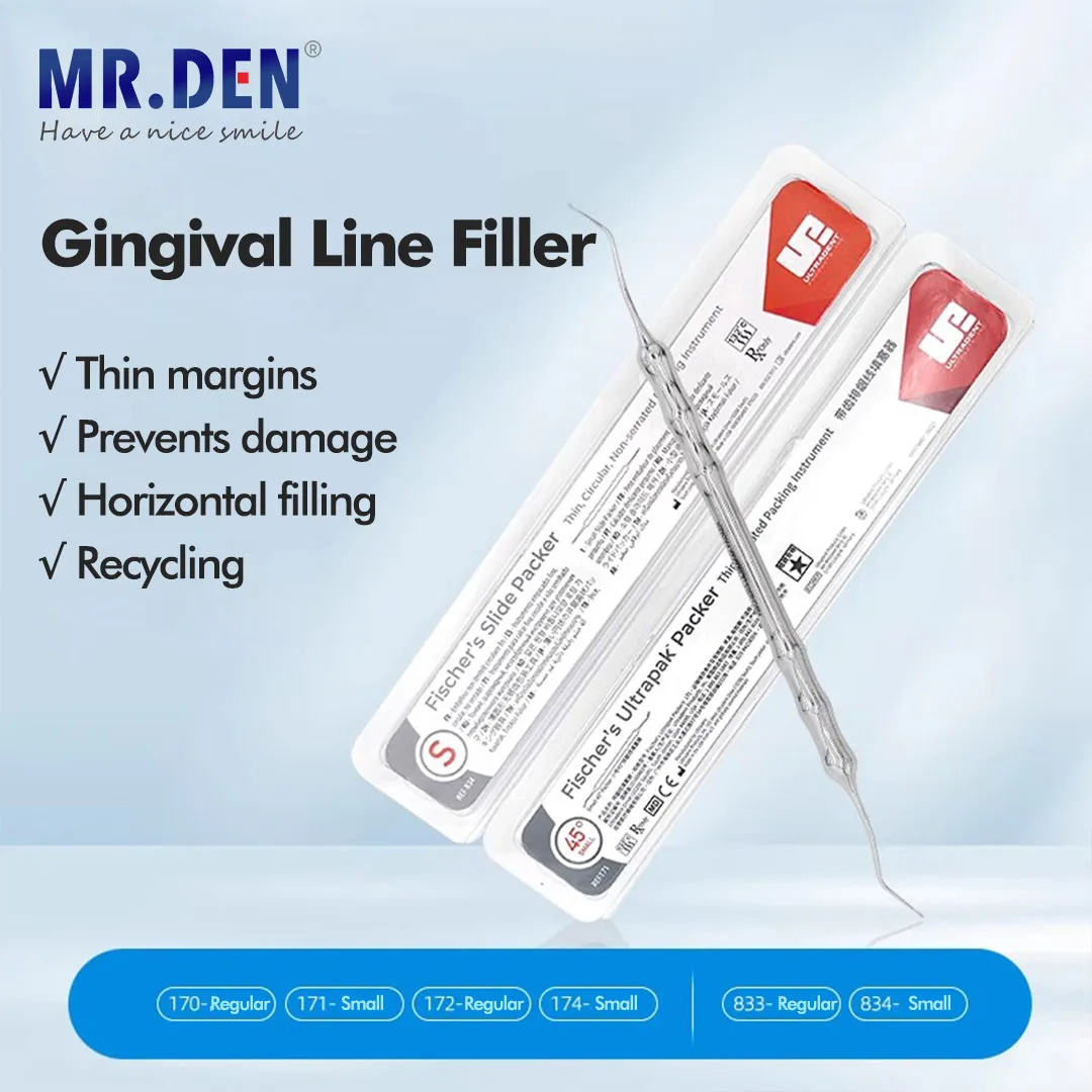 MR DEN Linha Gengival Depressor, Dental Filler Linha De Pesca, Ultrapak