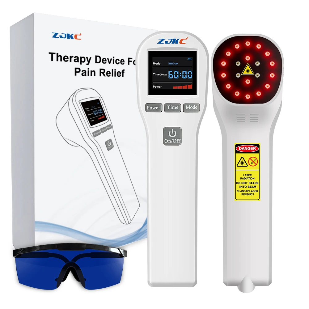 ZJKC 808nm 650nm Low Level Laser Red Light Therapy Device Cold Laser Arthritis Physical Therapy Equipment Pain Relief Health