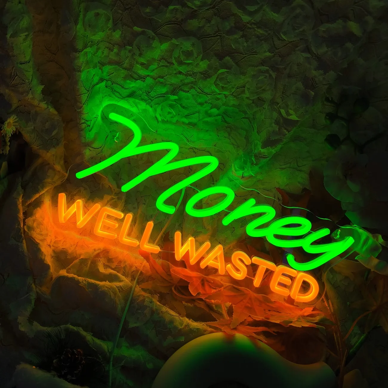 Money Well Wasted Neon Sign for Bar,Nightclub,Game Room,Poker Night,Bachelor Party,Game Zone,Lounge, Store,New Year's Eve Party
