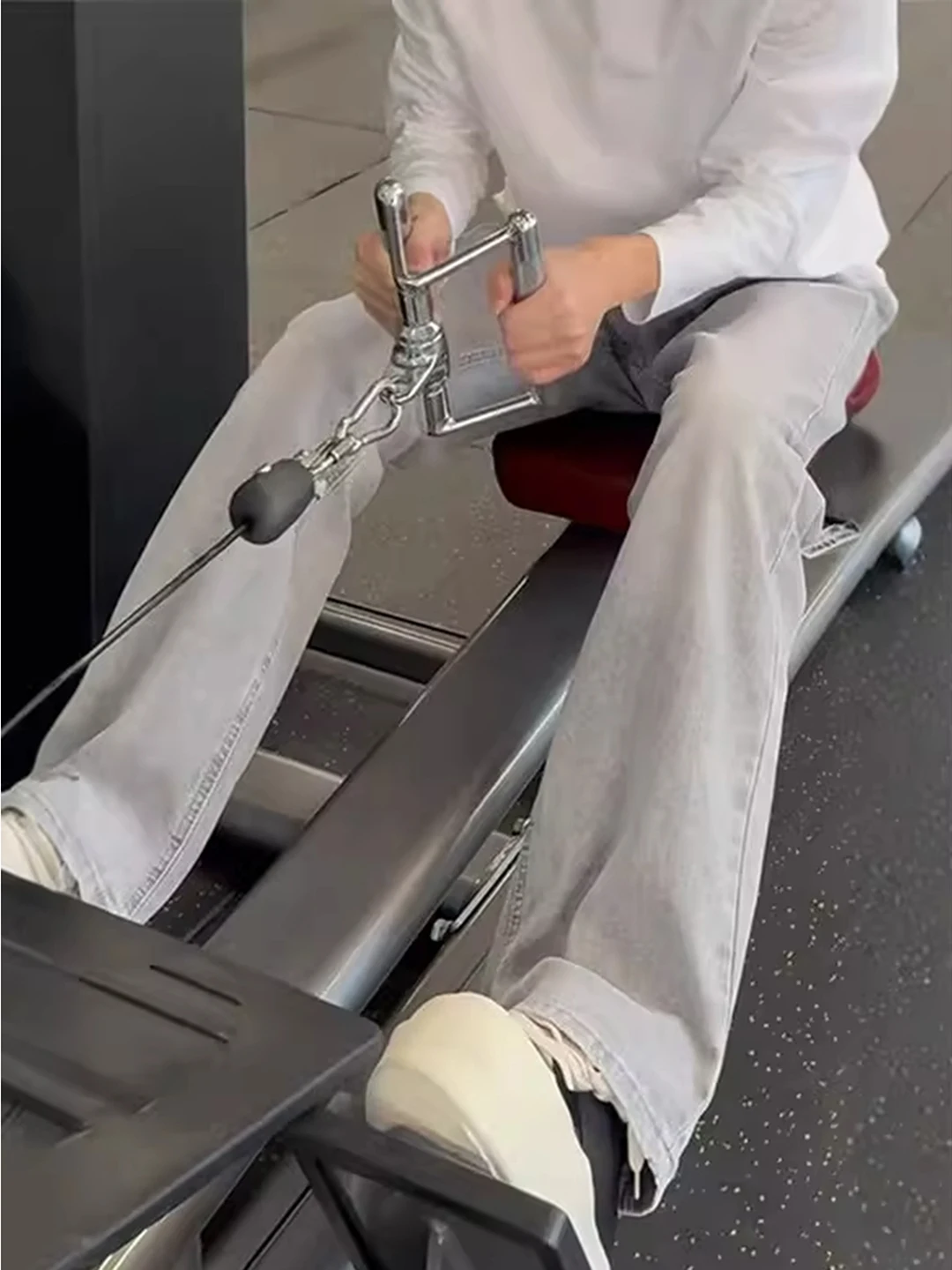 

Cement Smoke Grey Flared Straight Leg Jeans Men's Spring American High Street Vibe mid Waist Slimming Knife Pants